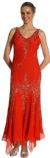 Main image of Asymmetric Sleeveless Sequin Beaded Formal Dress